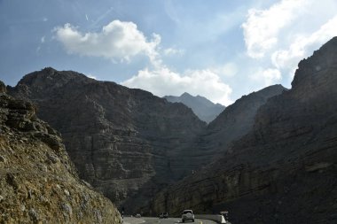 Yol Jais dağlara, Jebel Jais, Ras Al Khaimah, Birleşik Arap 