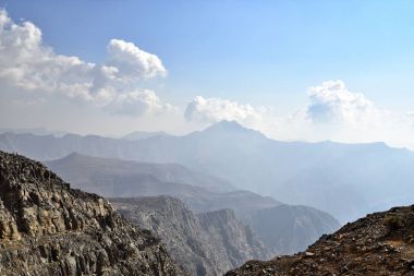 Yol Jais dağlara, Jebel Jais, Ras Al Khaimah, Birleşik Arap 