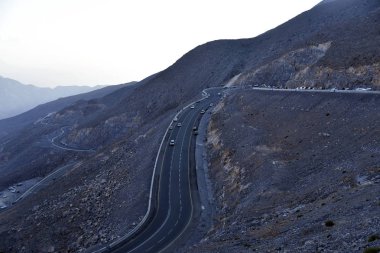 Yol Jais dağlara, Jebel Jais, Ras Al Khaimah, Birleşik Arap 