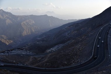 Yol Jais dağlara, Jebel Jais, Ras Al Khaimah, Birleşik Arap 