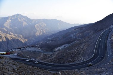 Yol Jais dağlara, Jebel Jais, Ras Al Khaimah, Birleşik Arap 