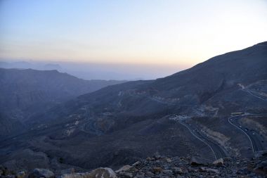 Yol Jais dağlara, Jebel Jais, Ras Al Khaimah, Birleşik Arap 