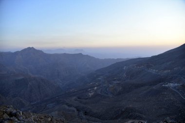 Yol Jais dağlara, Jebel Jais, Ras Al Khaimah, Birleşik Arap 