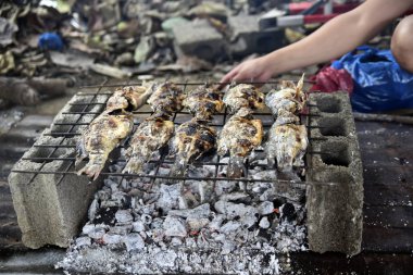 Stil bahçede yemek Filipino geleneksel mutfağı