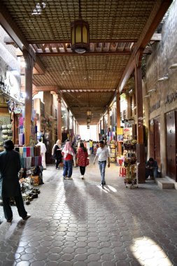 Al Fahidi tarihsel ve Dubai eski Souq Mahallesi'nde, Dubai, BM