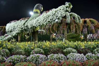 Dubai, Birleşik Arap Emirlikleri, 22 Mart 2018, Dubai mucize Bahçe Dubailand bölgesinde yer alan bölge ve dünyanın böyle bir benzersiz görüntüleme ve savurgan açık eğlence hedef birçok insan tarafından ziyaret için bir tür biridir