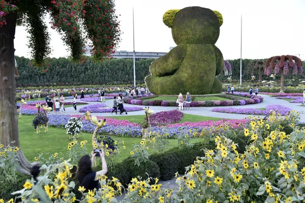 Dubai Miracle Garden en el día de la Tierra — Foto de Stock