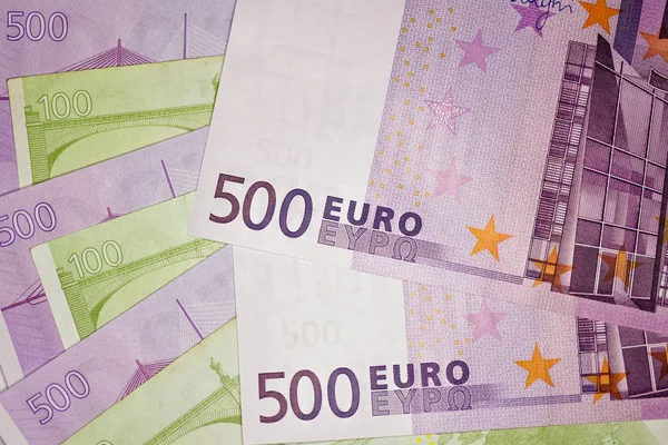 Close-up eurobiljet valuta, valuta van de Europese Unie — Stockfoto