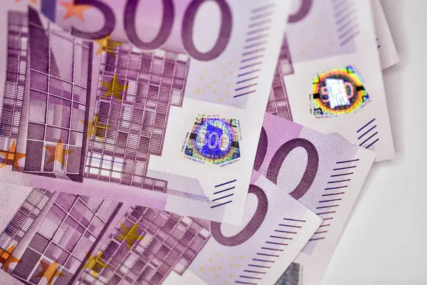 Close-up eurobiljet valuta, valuta van de Europese Unie — Stockfoto