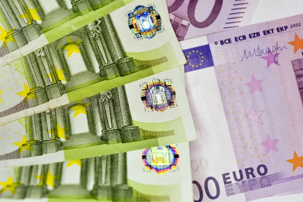 Närbild Eurosedel Europeiska Unionens Valuta — Stockfoto