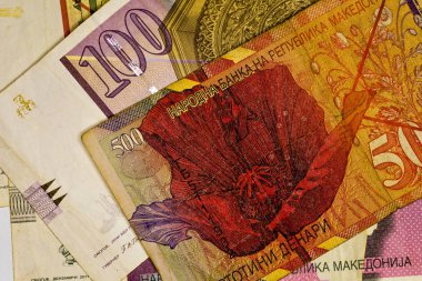 Yakın çekim Makedonya para birimi, Makedon denar banknot
