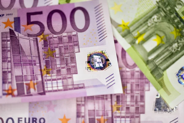 Primer Plano Billete Euro Moneda Unión Europea —  Fotos de Stock