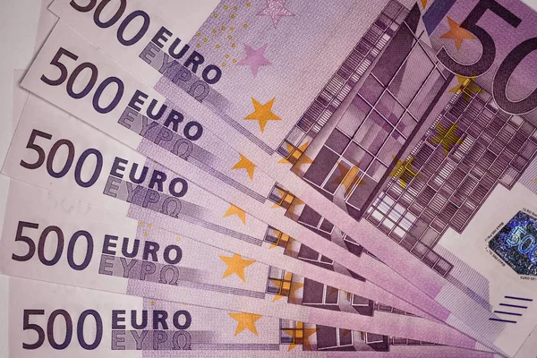 Close-up eurobiljet valuta, valuta van de Europese Unie — Stockfoto