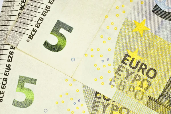 Närbild eurosedel, Europeiska unionens valuta — Stockfoto