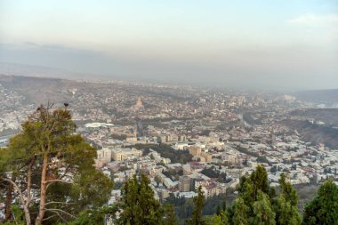 Eski Tiflis, Tiflis, Gürcistan, 17 Ekim 2019, Arial view of T
