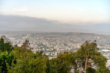 Eski Tiflis, Tiflis, Gürcistan, 17 Ekim 2019, Arial view of T