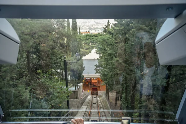 Antiguo Tiflis, Tiflis, Georgia, 20 de octubre de 2019, Tiflis funicul — Foto de Stock