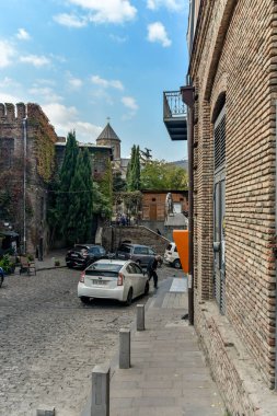Sonbaharda eski Tiflis 'in şehir manzarası