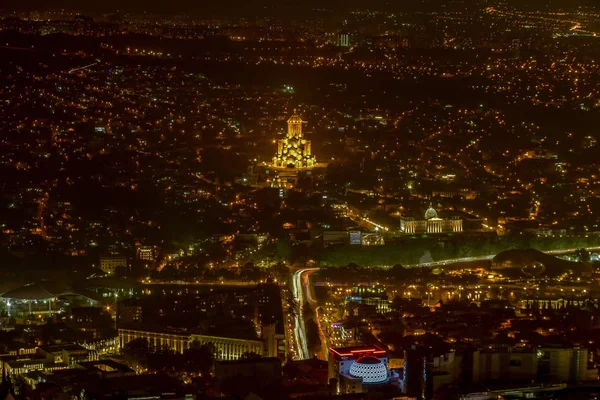 Old Tbilisi, Tbilisi, Georgia, 17 oktober 2019, Arial view of T — Stockfoto