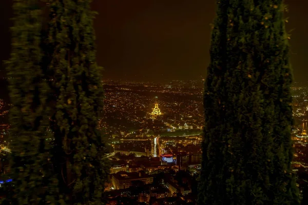 Stare Tbilisi, Tbilisi, Gruzja, 17 października 2019, Arial view of T — Zdjęcie stockowe