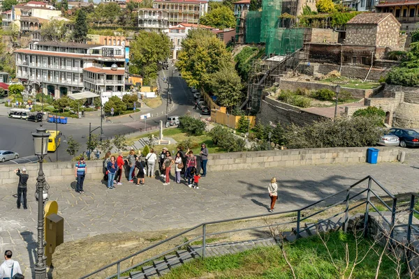 Vista de la ciudad del viejo Tiflis en el otoño — Foto de Stock