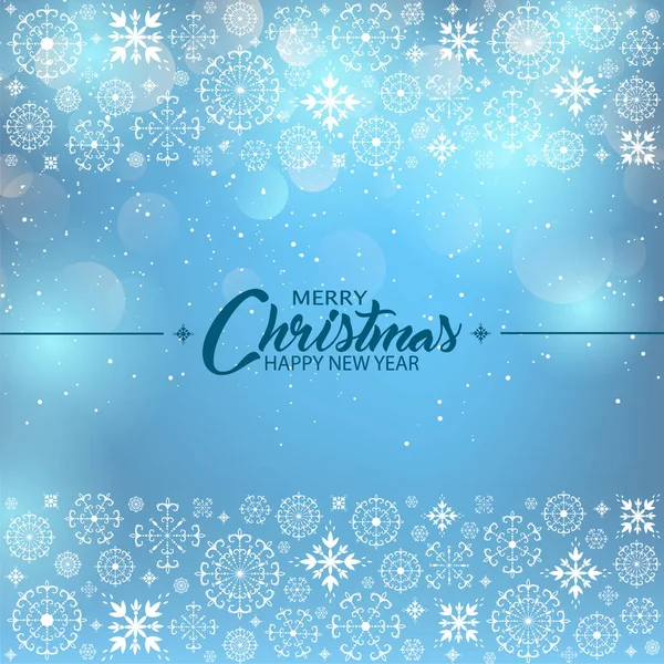 stock vector Christmas and Happy New Year banner with copy space for your text. Decorative hand drawn openwork vector snowflakes with snow for design cards, invitations, wallpaper, wrapping paper