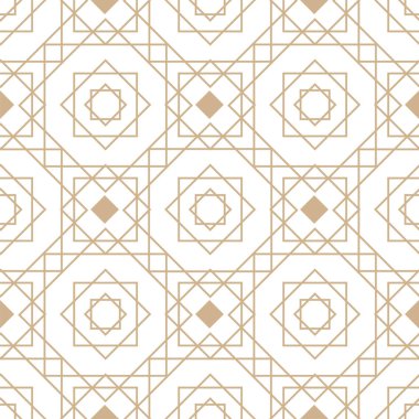 Farklı geometrik formların dekoratif, pürüzsüz desen vektörü. Tasarım kartları, davetiyeler, duvar kağıtları, ambalaj kağıtları için soyut desen. Kare, eşkenar dörtgen, üçgen, çizgi. 