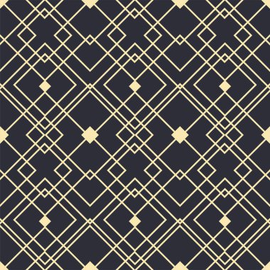 Farklı geometrik formların dekoratif, pürüzsüz desen vektörü. Tasarım kartları, davetiyeler, duvar kağıtları, ambalaj kağıtları için soyut desen. Kare, eşkenar dörtgen, üçgen, çizgi. 