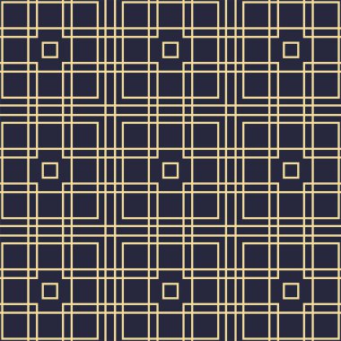 Farklı geometrik formların dekoratif, pürüzsüz desen vektörü. Tasarım kartları, davetiyeler, duvar kağıtları, ambalaj kağıtları için soyut desen. Kare, eşkenar dörtgen, üçgen, çizgi. 
