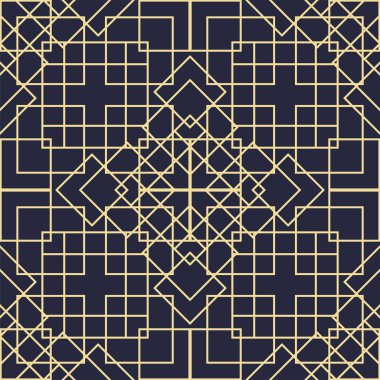 Farklı geometrik formların dekoratif, pürüzsüz desen vektörü. Tasarım kartları, davetiyeler, duvar kağıtları, ambalaj kağıtları için soyut desen. Kare, eşkenar dörtgen, üçgen, çizgi. 