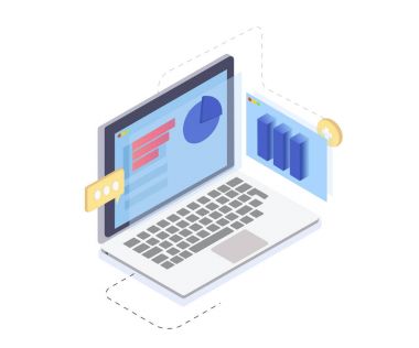 CRM. müşteri ilişkileri yönetimi. izometrik vektör çizim