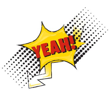 Retro konuşma kutusu.