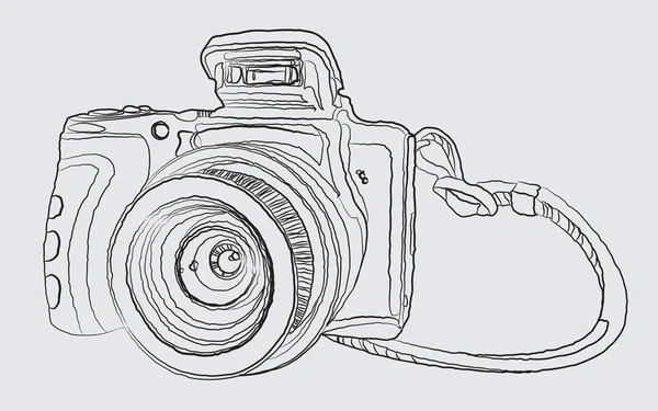 Retro fotocamera. — Stockvector