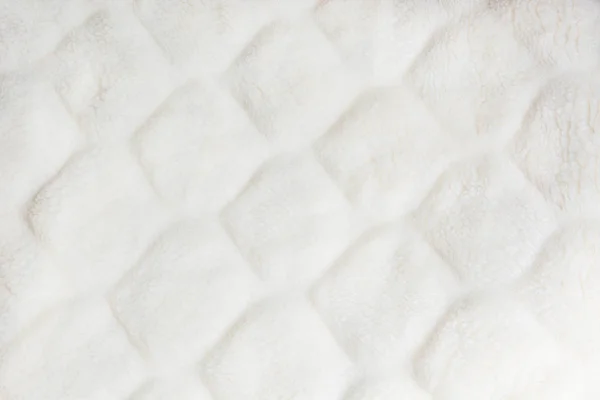 Białe futro z bliska tło. Tekstura, Abstrakcja Szablon. — Zdjęcie stockowe