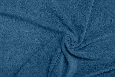 Örnek olarak mavi yün tekstili. Doku. Geçmişi. 2020 Yılının Moda Rengi.