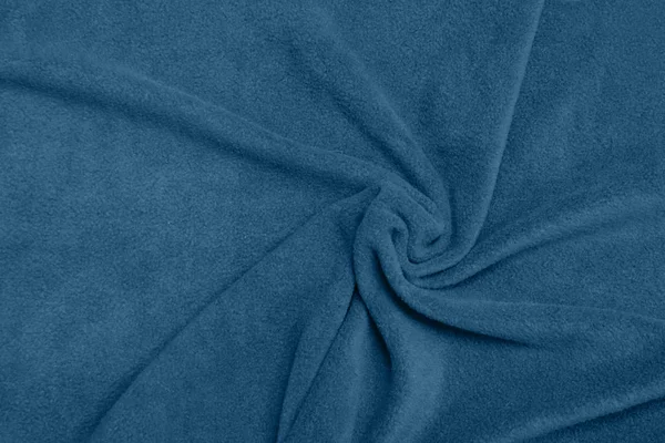Tejido polar azul como patrón. Textura. Antecedentes Color de moda del año 2020 . — Foto de Stock