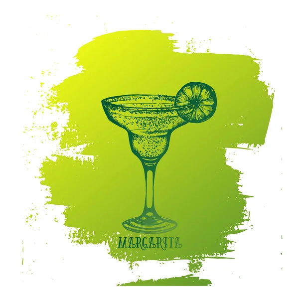 Vektorillustration des alkoholischen Cocktails. — Stockvektor