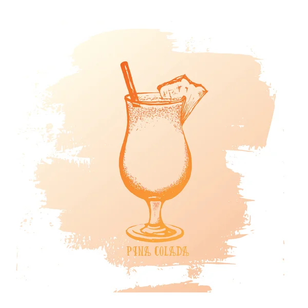 Vektorillustration des alkoholischen Cocktails. — Stockvektor