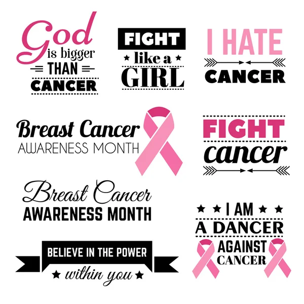 Quote typographical background about cancer — Stock vektor