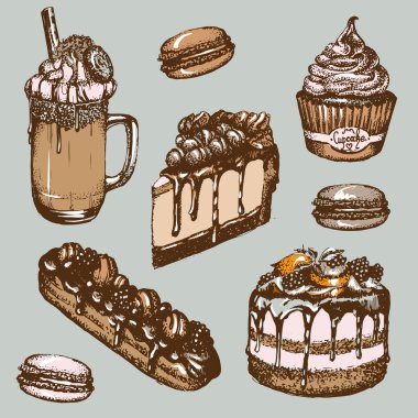 Vektör çizim elinde çizilmiş kroki tarzı yaptı