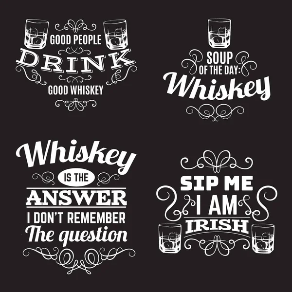 Citaat typografische achtergrondinformatie over whiskey. — Stockvector