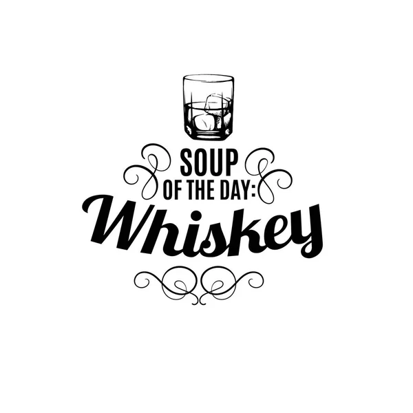 Citaat typografische achtergrondinformatie over whiskey. — Stockvector