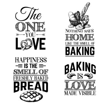 Gıda ve çöl tipografik arka plan alıntı 