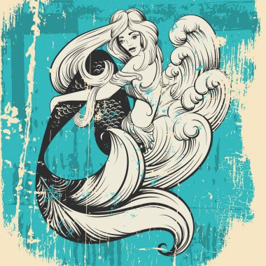 Güzel sıska deniz kızı deniz resimle