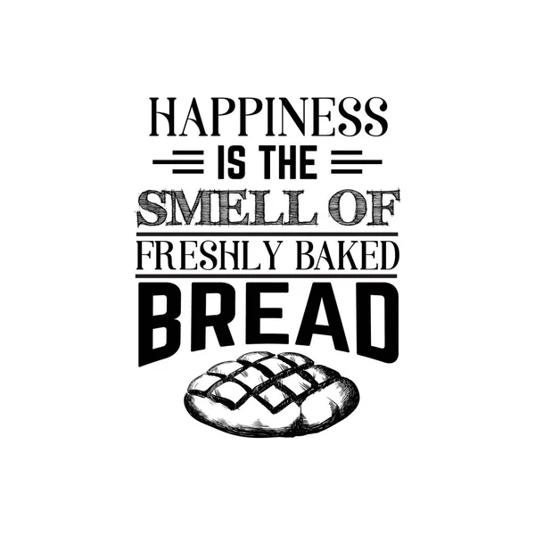 关于面包和烘烤的报价排印背景 — 图库矢量图片