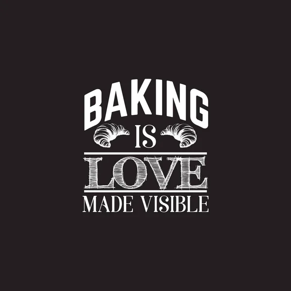 Citazione sfondo tipografico su pane e cottura — Vettoriale Stock