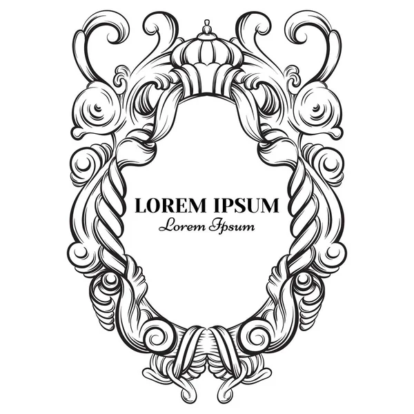 Güzel Barok çerçeve vektör çizim