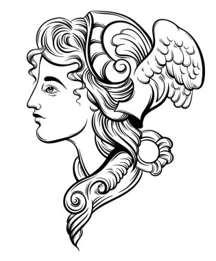 Hermes vektör çizim.