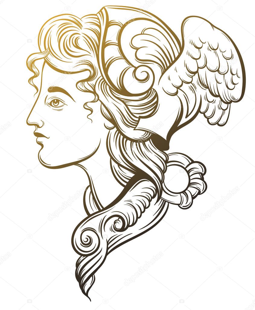 Vector illustration of Hermes.