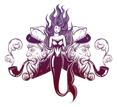 Vektör el Yüzbaşı çizilen illüstrasyon 